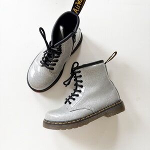 Doc Martens ✨ Silver Sparkle Glitter Boots 1460 GLITTER toddler size 10